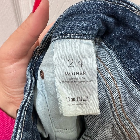 Mother the looker ankle fray high rise skinny jeans 24 blue - Picture 10 of 10